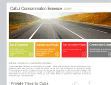Tablet Screenshot of calculconsommationessence.com